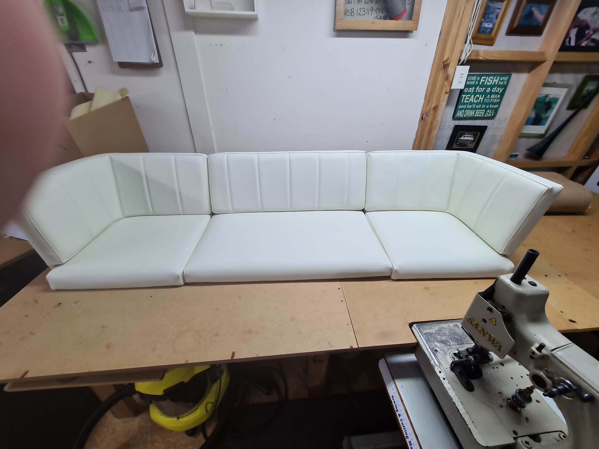 Reupholstered furniture piece